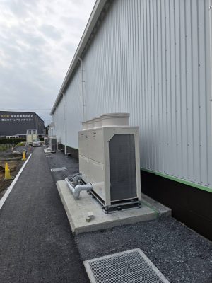 茨城県笠間市の新築工場・倉庫空調工事事例